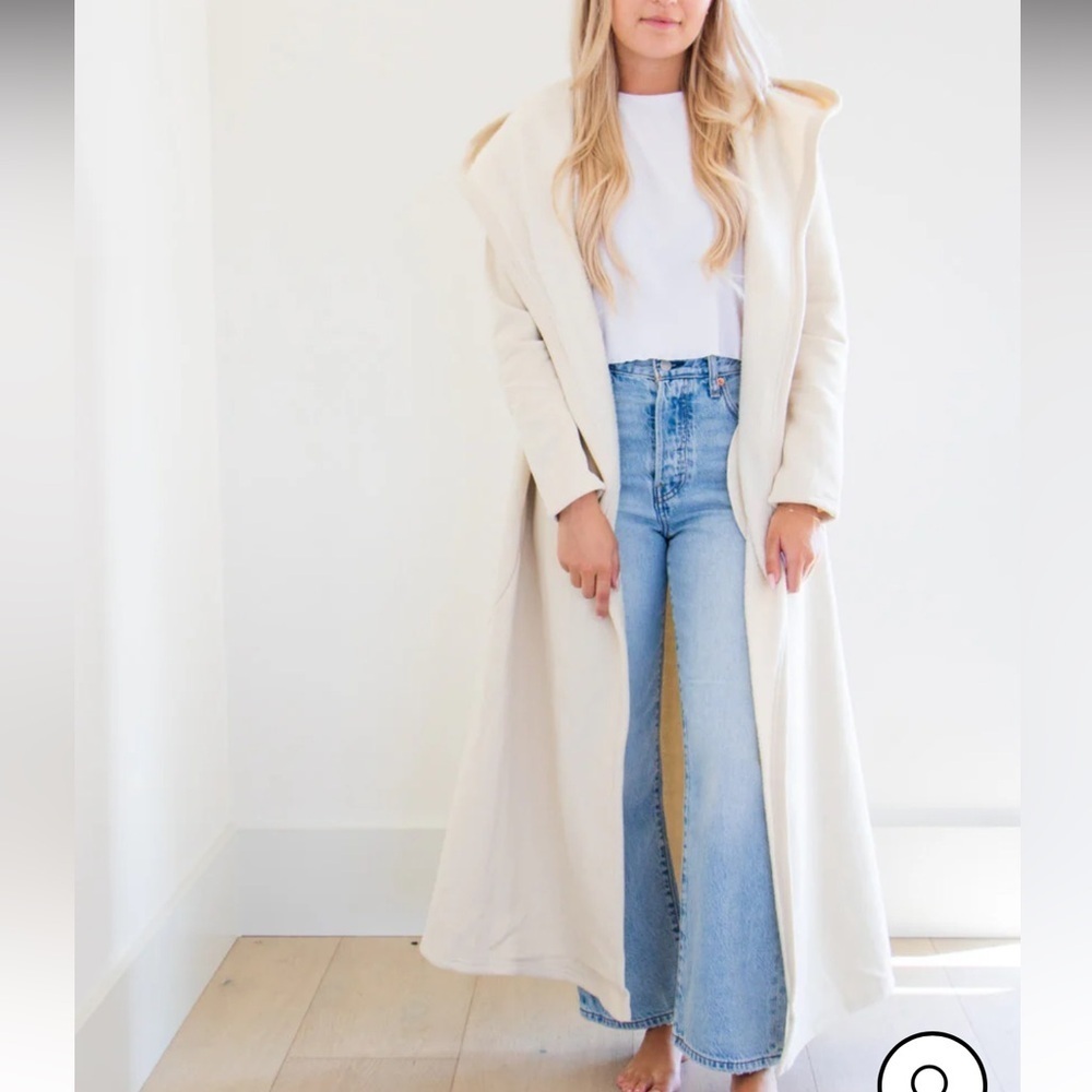 Priv CloudNine Fleece Hooded Cozy Lounge Cardigan Coatigan Women’s Sz XS NWT